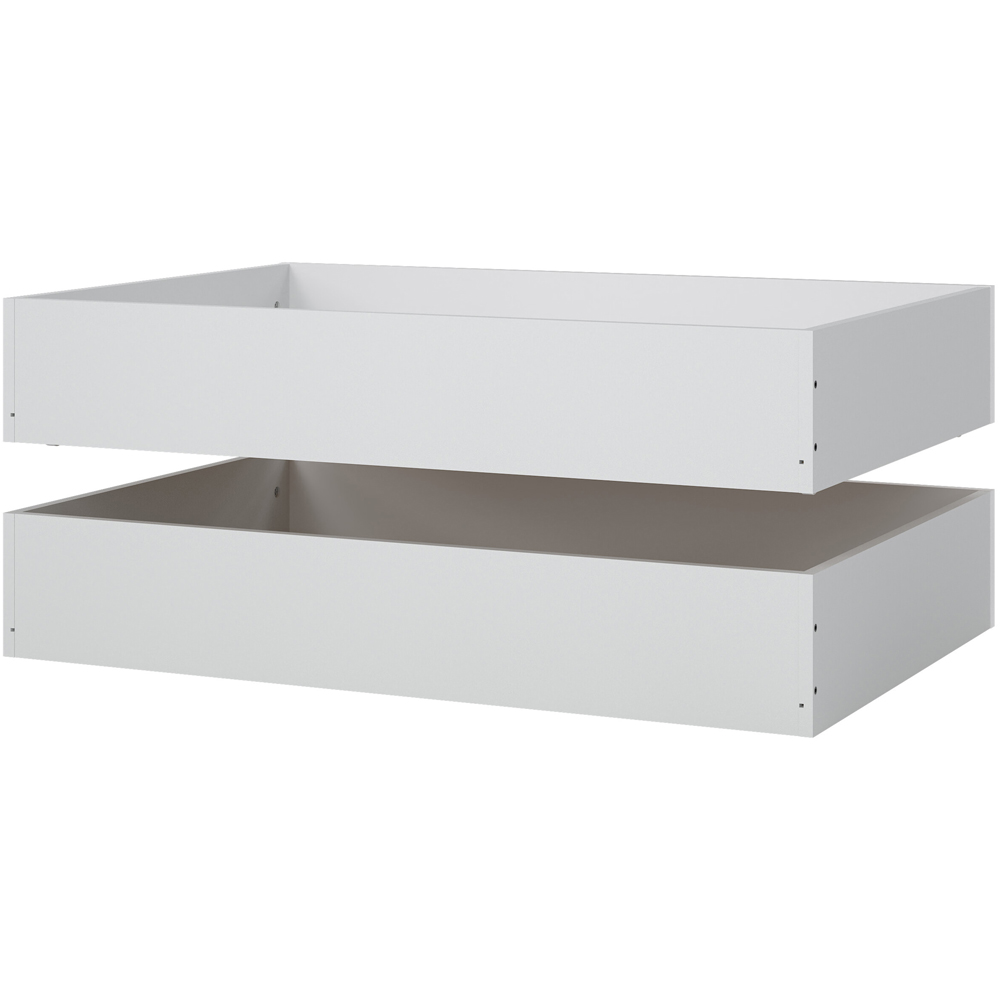 Florence White High Gloss Underbed Drawer Set of 2 Image 4