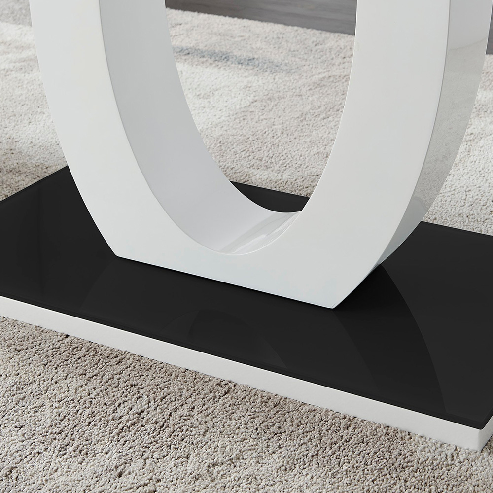 Furniturebox Lucia Cesano 6 Seater Dining Set Black Gloss Image 7