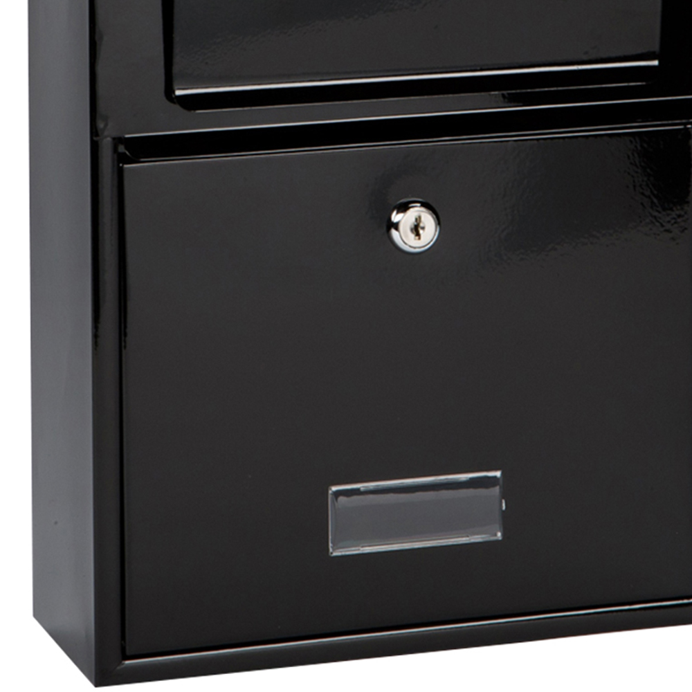 Arboria Garden Decor Chester Black Wall Mounted Galvanised Metal Post Box Image 3