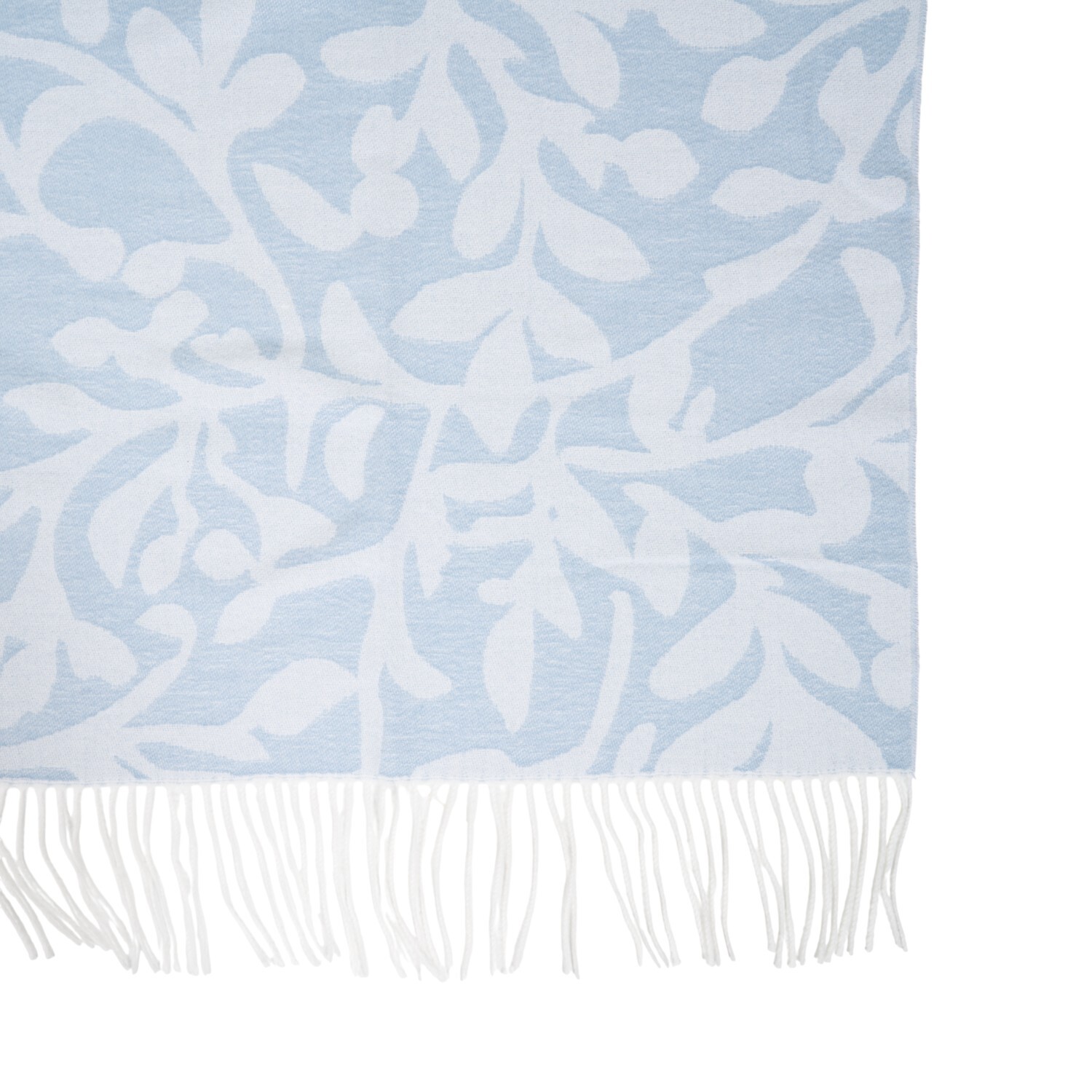 Aria Jacquard Foliage Throw Blue Image 6
