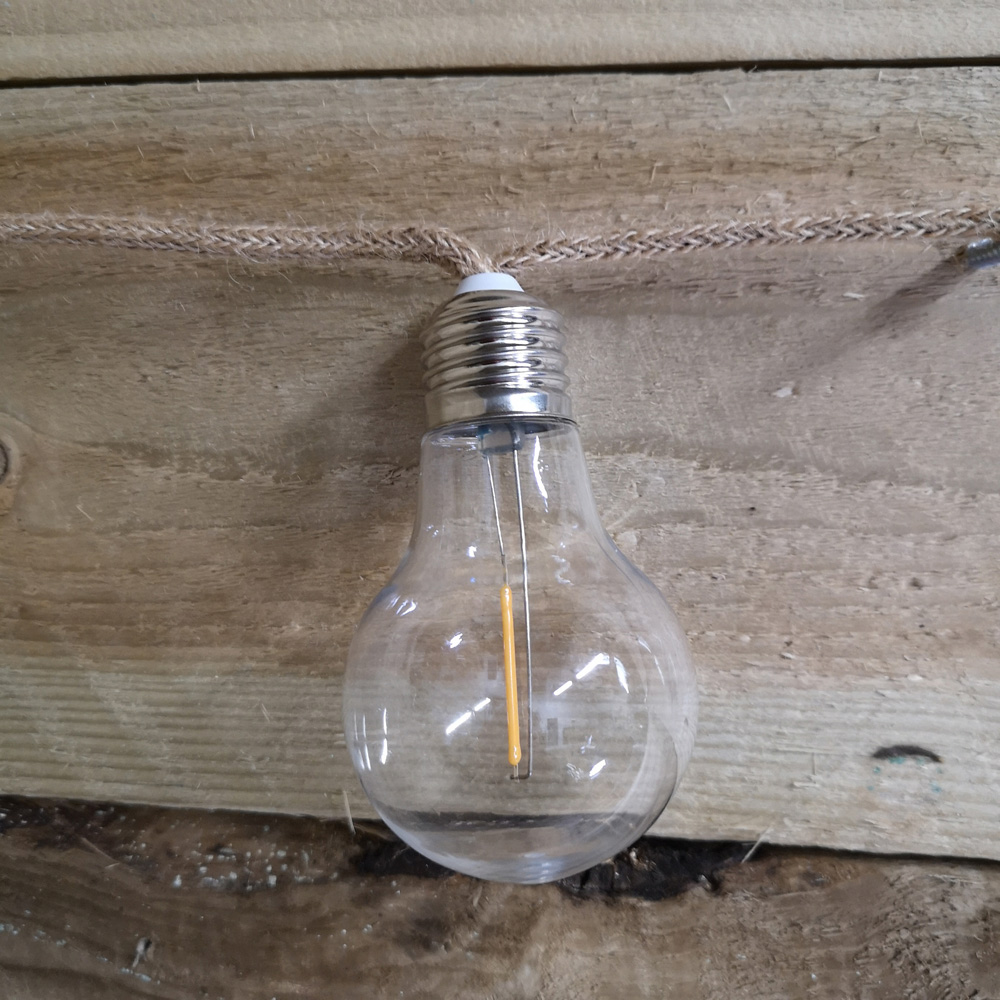 Samuel Alexander 10 Warm White A60 Bulb Jute Rope Party Festoon Light 4.5m Image 4