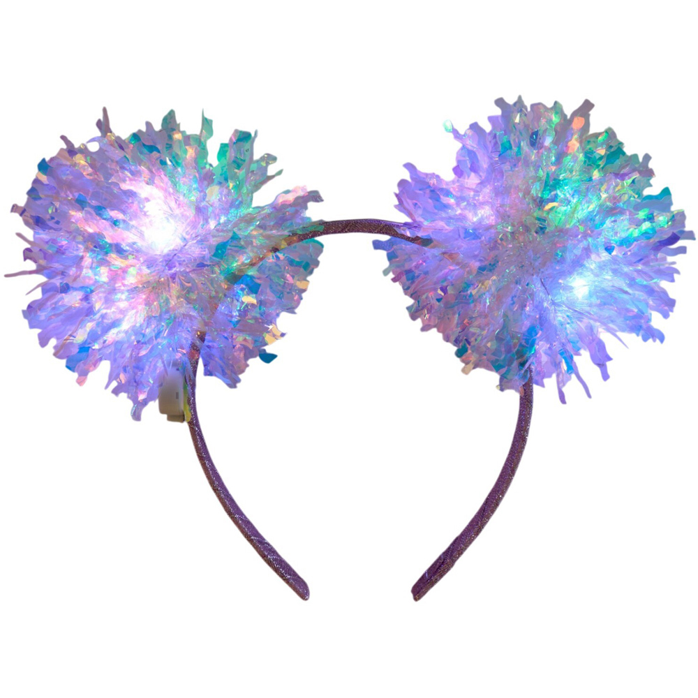 Light Up Iridescent Tinsel Headband Image 3
