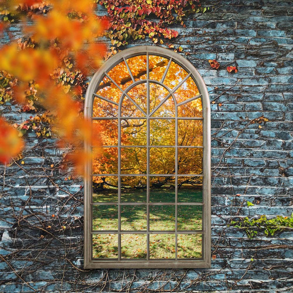 MirrorOutlet Somerley Country Arched Garden Mirror 160 x 91cm Image 3
