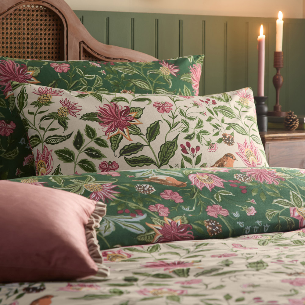 Wylder Beatrice Double Multicolour Floral Nature Reversible Duvet Cover Set Image 3