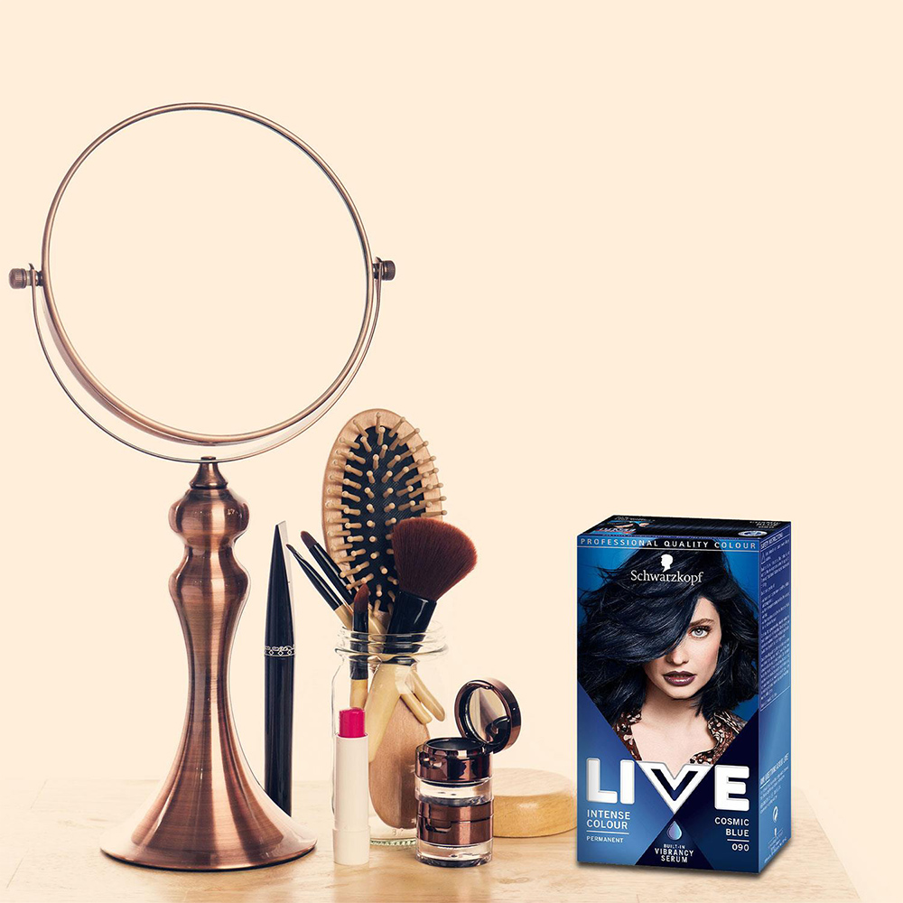 Schwarzkopf Live Intense Colour Cosmic Blue 090 Permanent Hair Dye Image 2