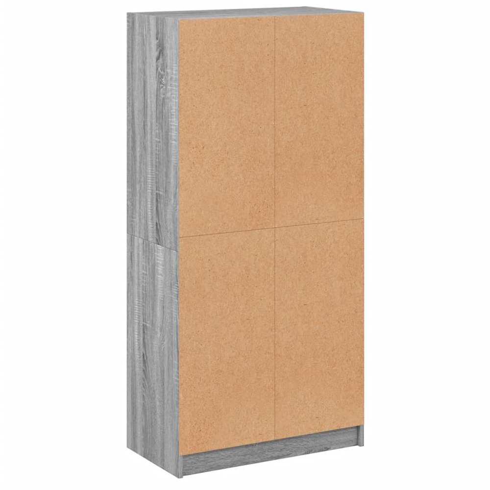 vidaXL 4 Door Grey Sonoma Highboard Image 9