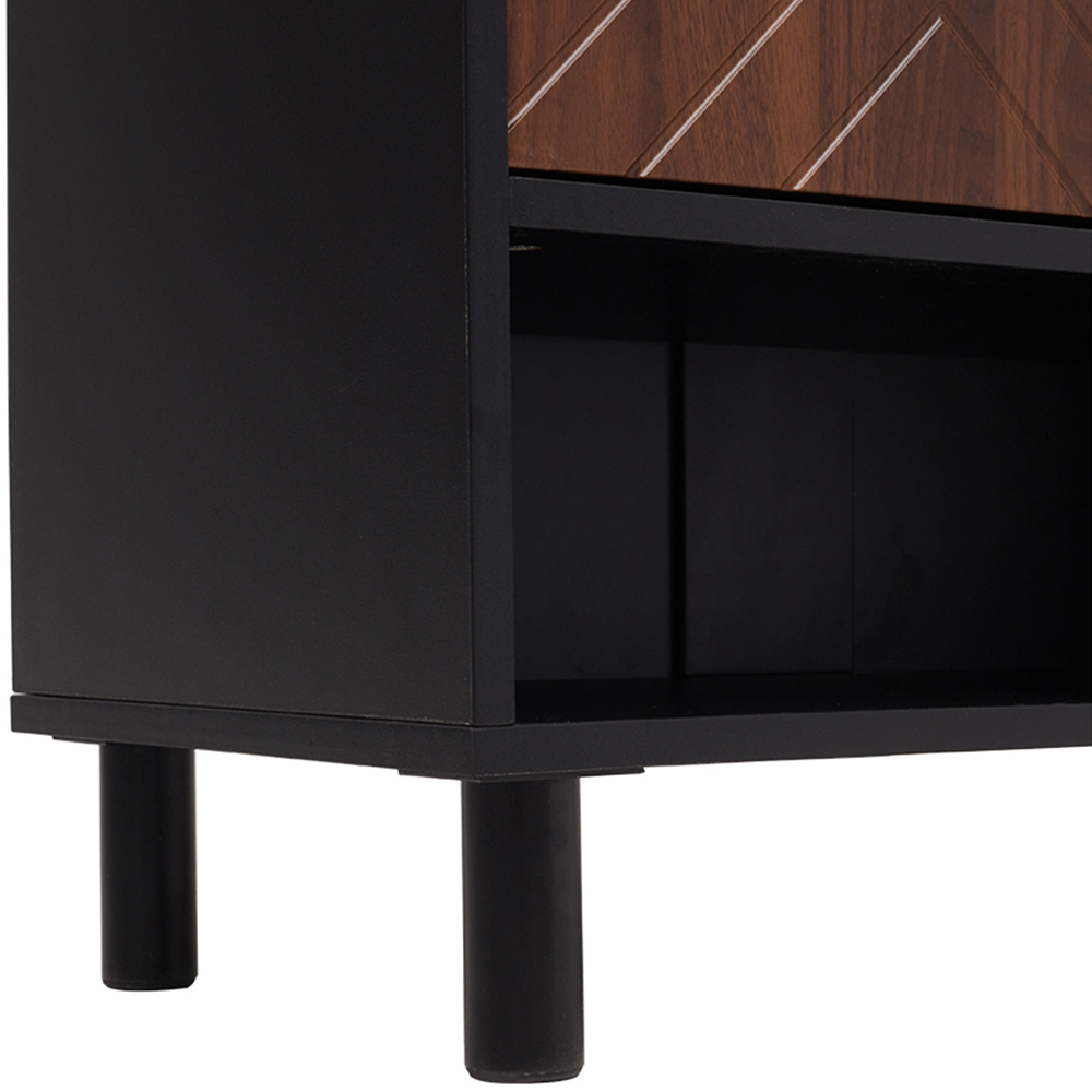 Living and Home 6 Shelf Black Shoe Cabinet Image 6
