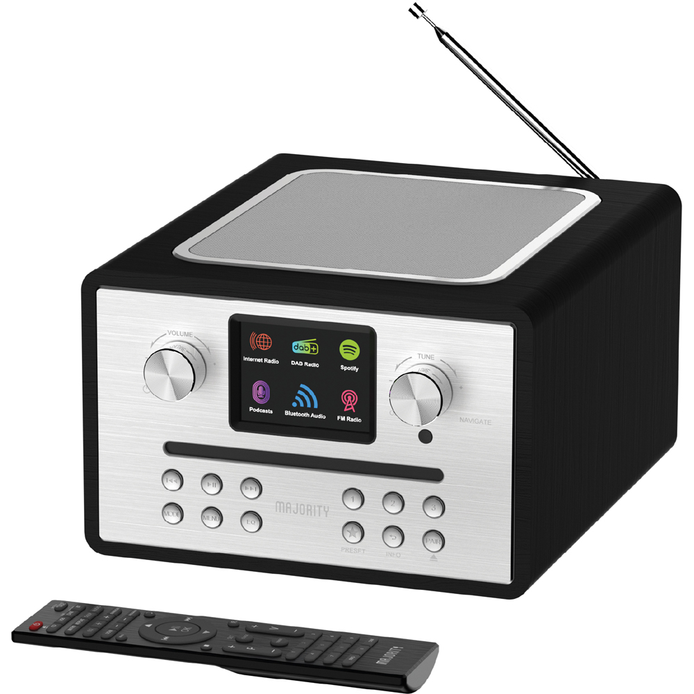 Majority Homerton Black 2 DAB & FM Radio Image 1