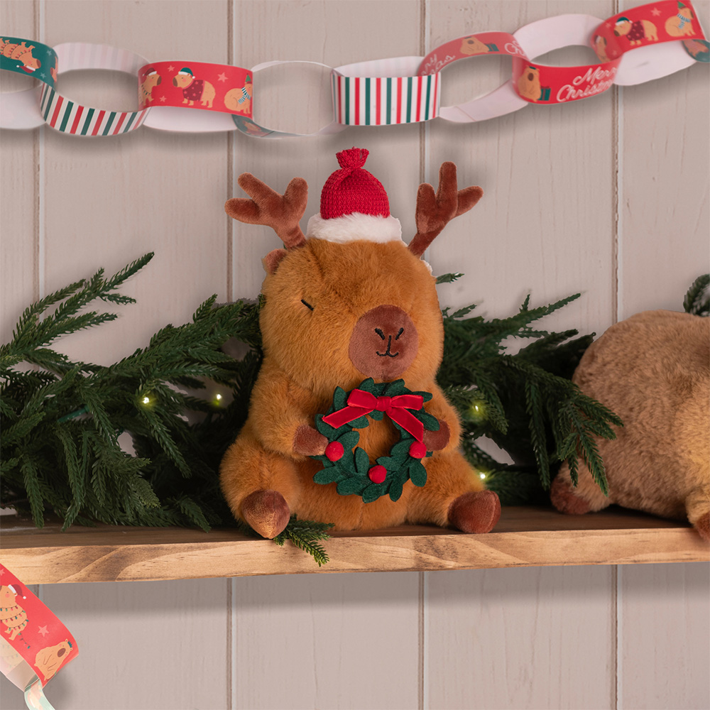 Sitting Christmas Capybara Decoration Image 2