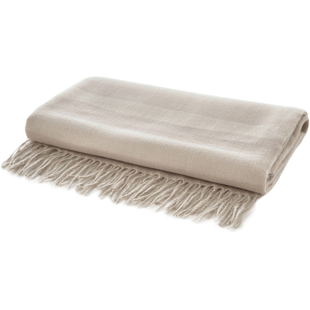 The Lyndon Company Elgin Cream and Pink Plush Fleece Throw 130 x 160cm Image 1