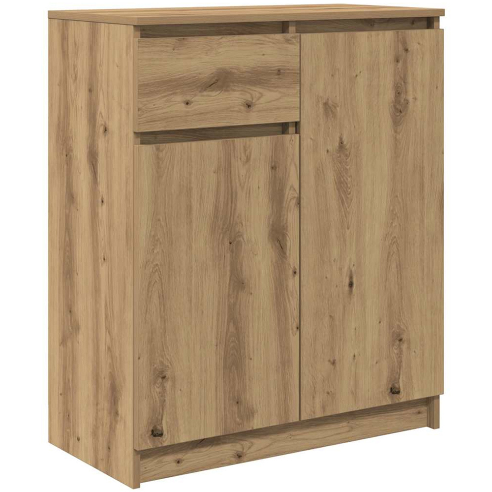 vidaXL 2 Door Single Drawer Artisan Oak Sideboard Image 2
