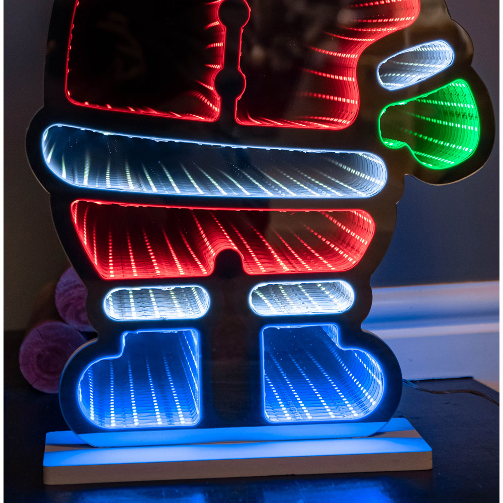 Samuel Alexander Light Up Waving Santa Infinity Christmas Decoration Image 6