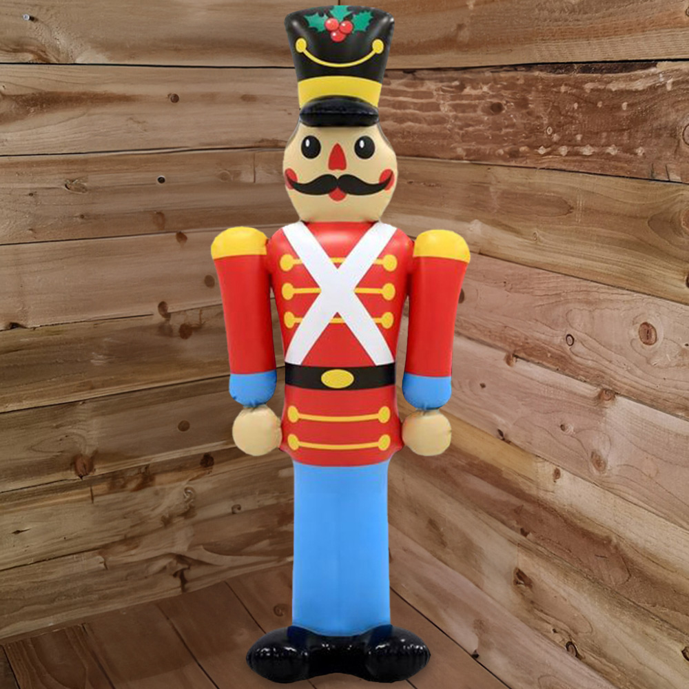 Samuel Alexander Red and Blue Nutcracker Inflatable Christmas Decoration 3.4ft Image 1