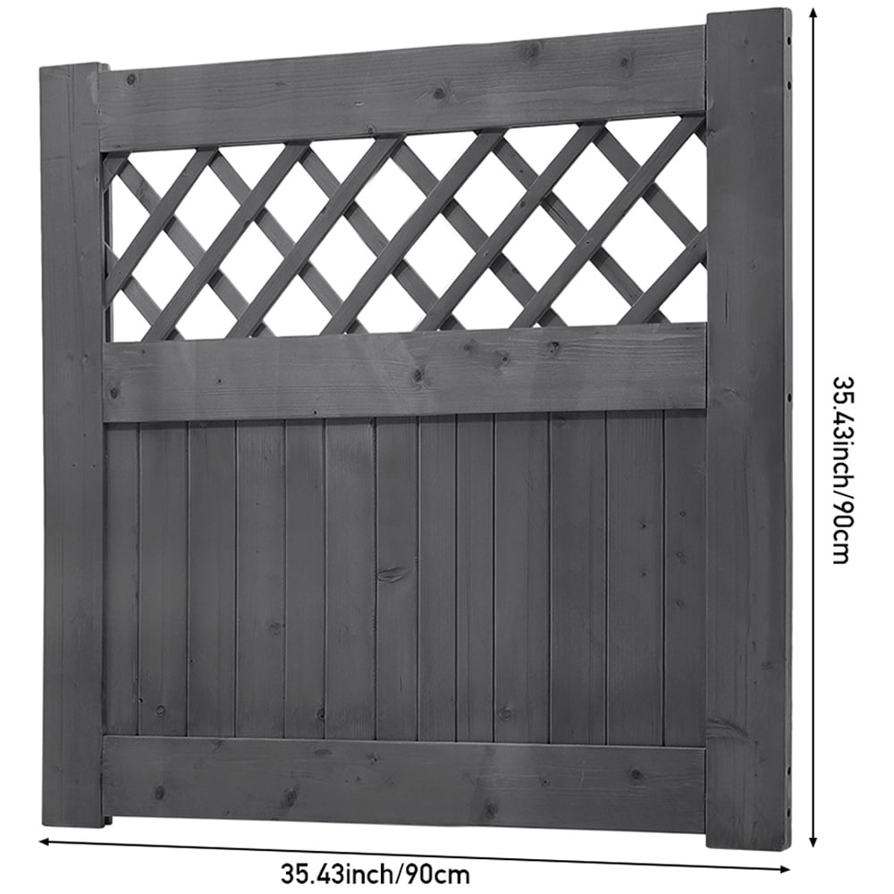 Living and Home Rhombus Wooden Garden Fence Gate with Latch 90 x 90cm Image 7