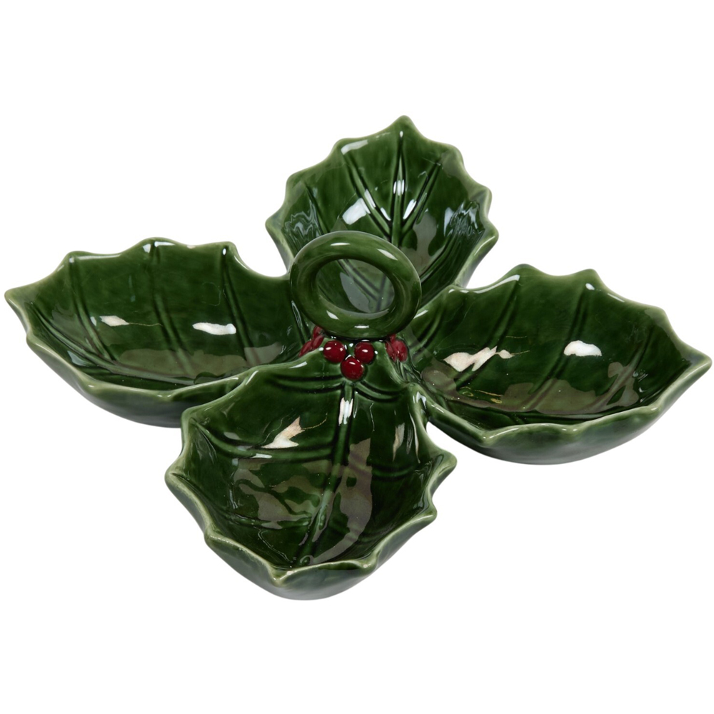 Holly Dipping Dish Green Image 4