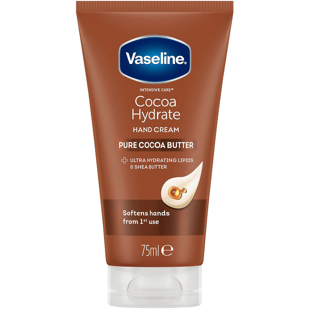 Vaseline Intensive Care Cocoa Hydrate Pure Cocoa Butter Hand Cream 75ml 10 Pack Image 2