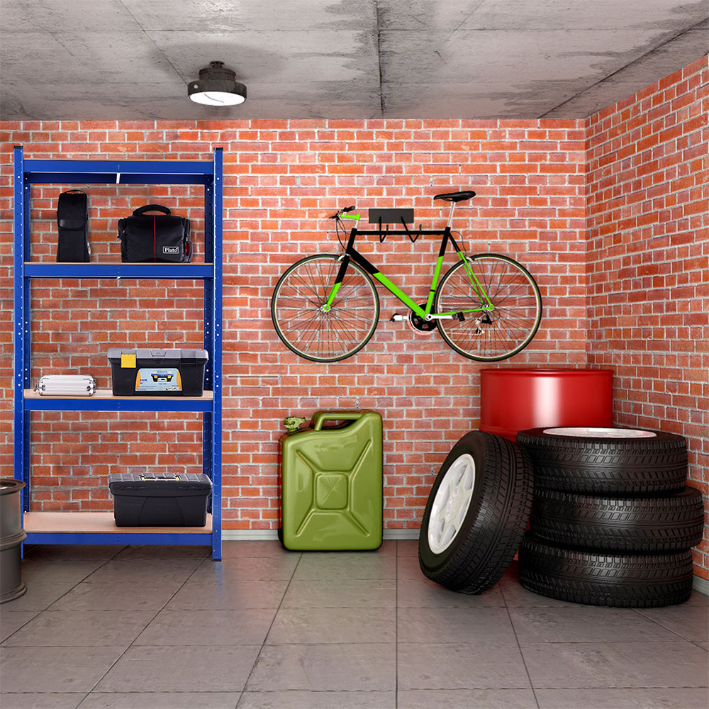 Costway 4 Shelf Blue Adjustable Multipurpose Garage Shelving Unit Wilko