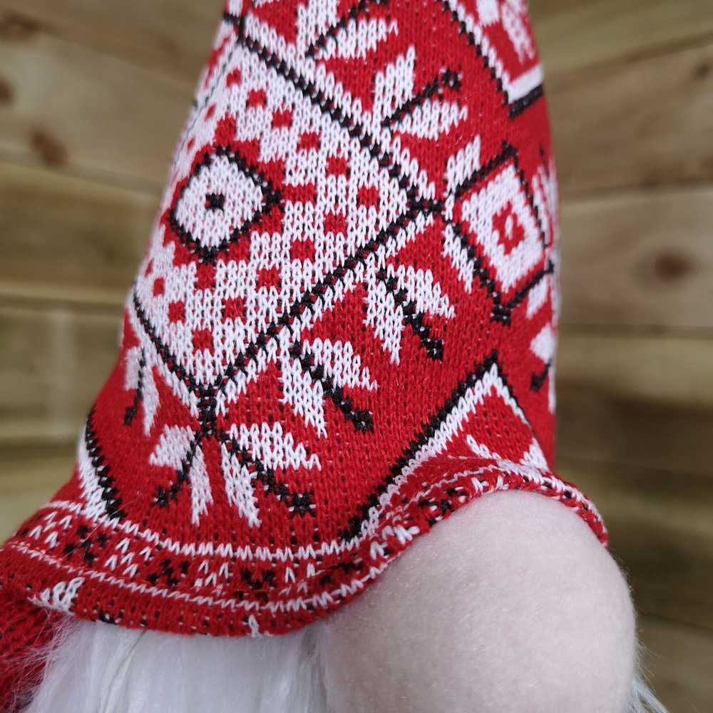 Samuel Alexander Red Patterned Nordic Gnome Gonk Christmas Decoration 66cm Image 7