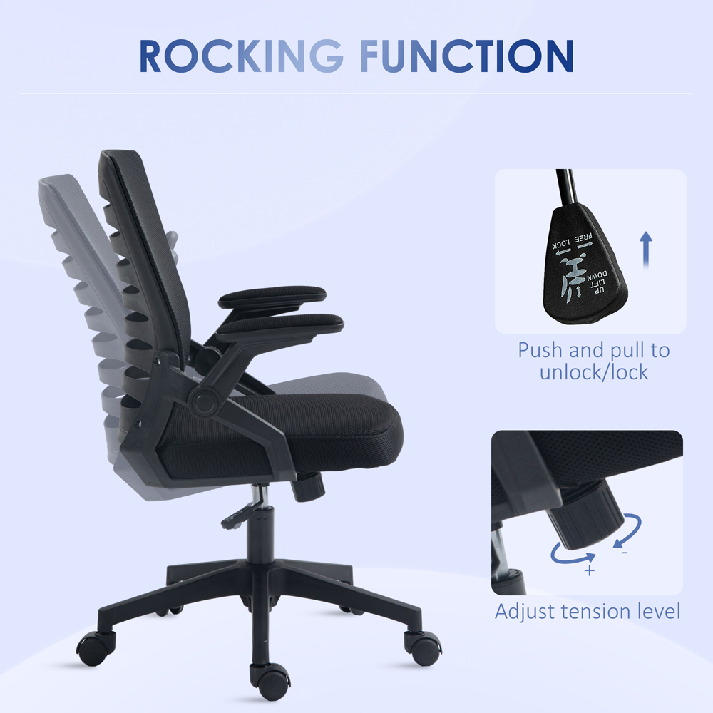 Portland Black Mesh Office Chair with Lumbar Support Image 6