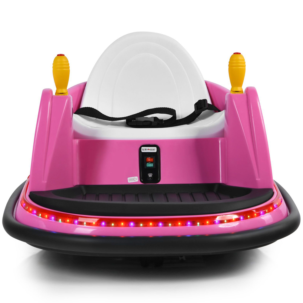 Costway Kids Pink Ride On Bumper Car Image 3