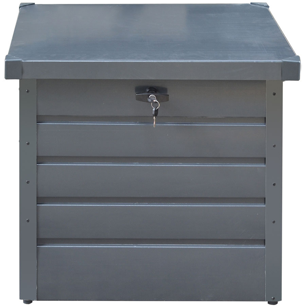 Living and Home 200L Steel Lockable Garden Storage Box Image 1