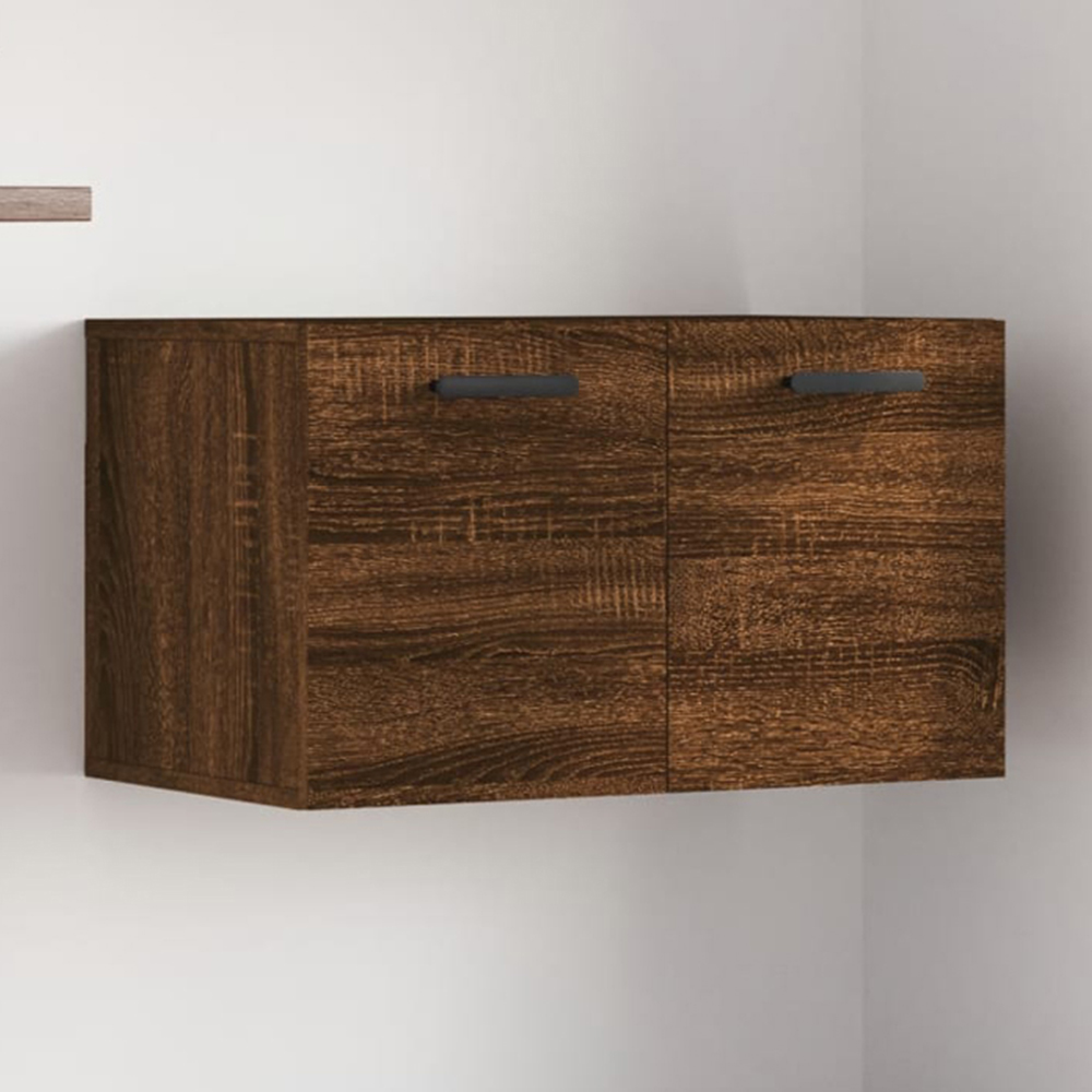 vidaXL 2 Door Brown Oak Wall Cabinet Image 1