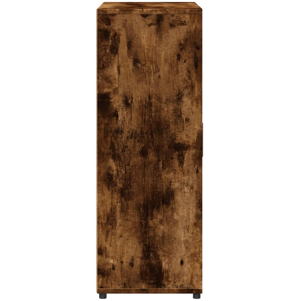 vidaXL 4 Drawer Single Door Smoked Oak Sideboard Image 6