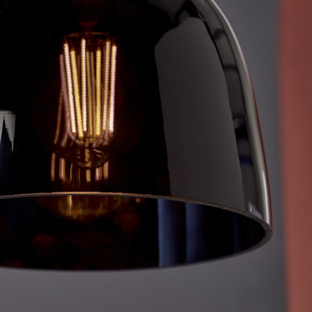 Merano Alessandria Black Chrome Glass Pendant Light Image 6