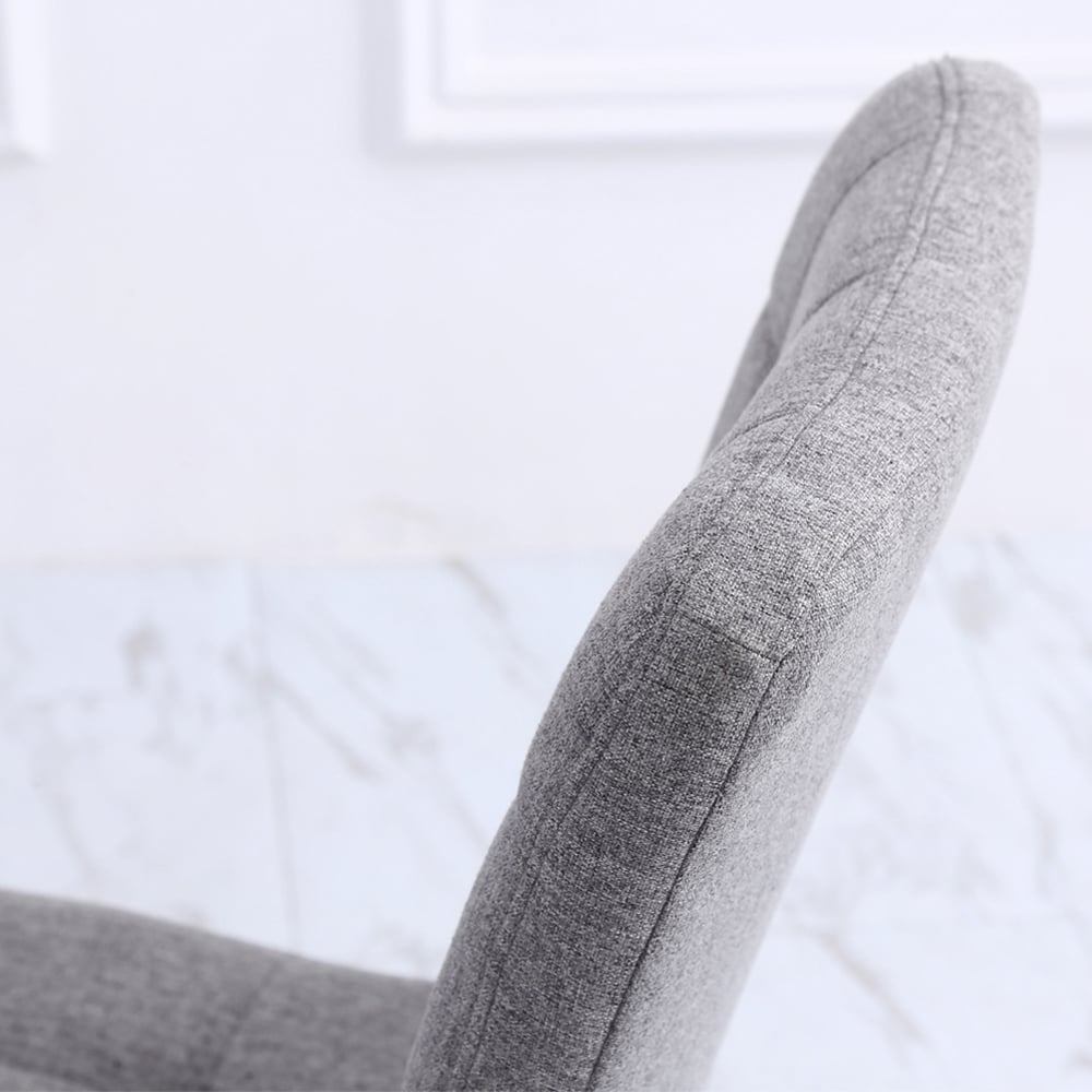 Living and Home Set of 4 Dark Grey Tufted Dining Chair Image 4