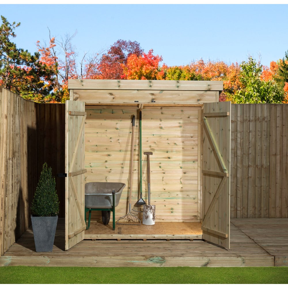 Empire Sheds 5000 6 x 4ft Double Door Tongue and Groove Pent Garden Shed Image 2