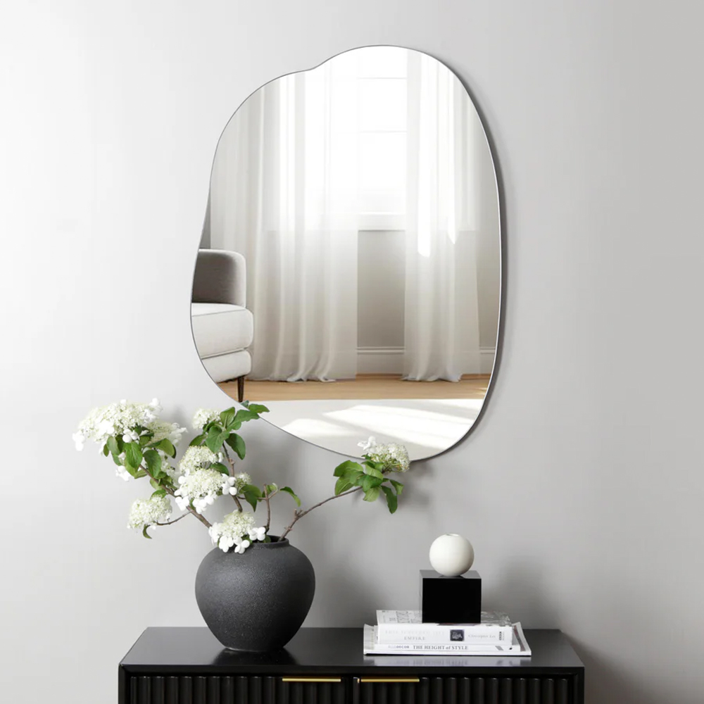 HGD Nemi Frameless Irregular Shape Wall-Mounted Pond Mirror 80 x 60cm Image 2