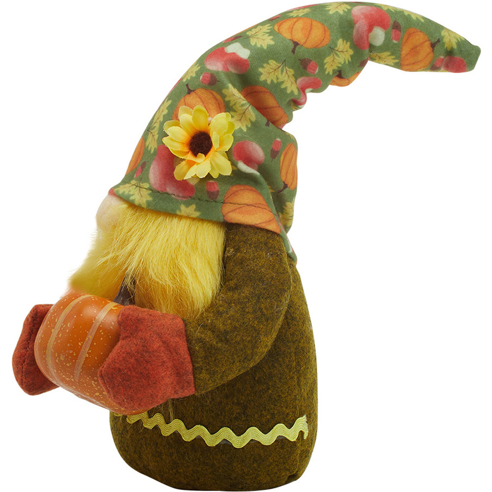 Living and Home Multicolour Handmade Autumn Harvest Gnome Ornament 34cm Image 5