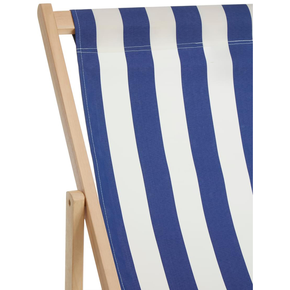 Interiors by Premier Beauport Navy and White Deck Chair Image 6