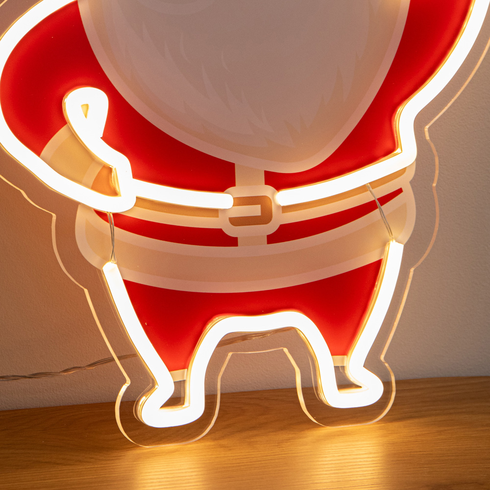 Samuel Alexander Warm White LED Santa Neon Sign Christmas Decoration 40cm Image 4