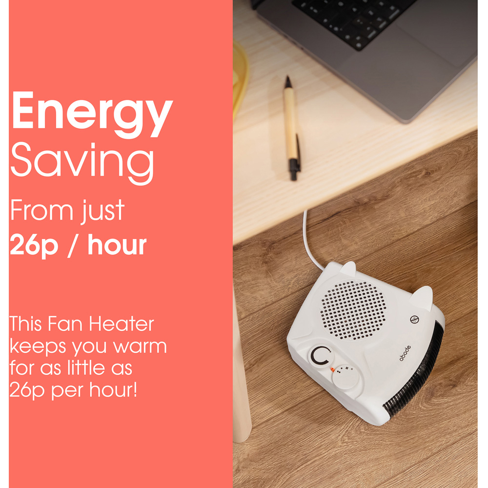 Abode AFH1001 White Horizontal and Vertical Fan Heater Image 3