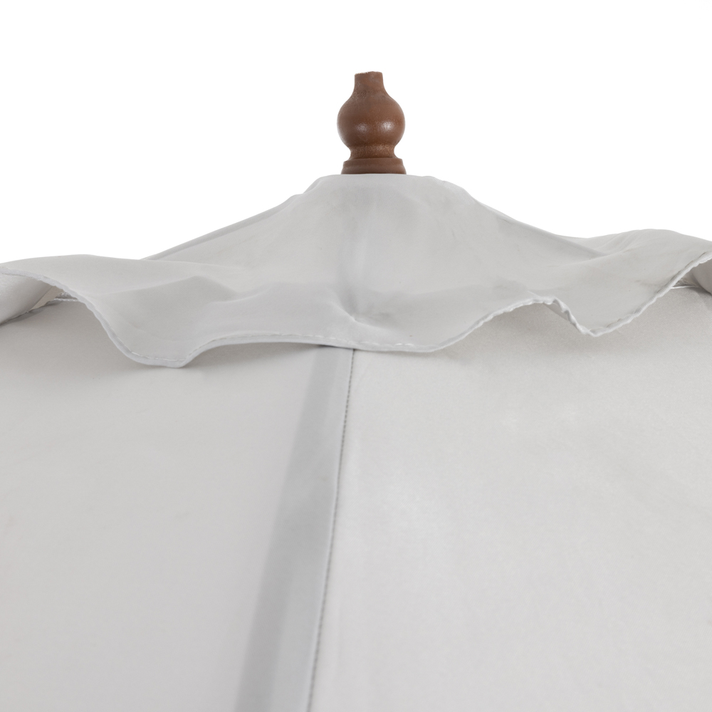 Charles Bentley Grey Wooden Parasol 2.4m Image 5