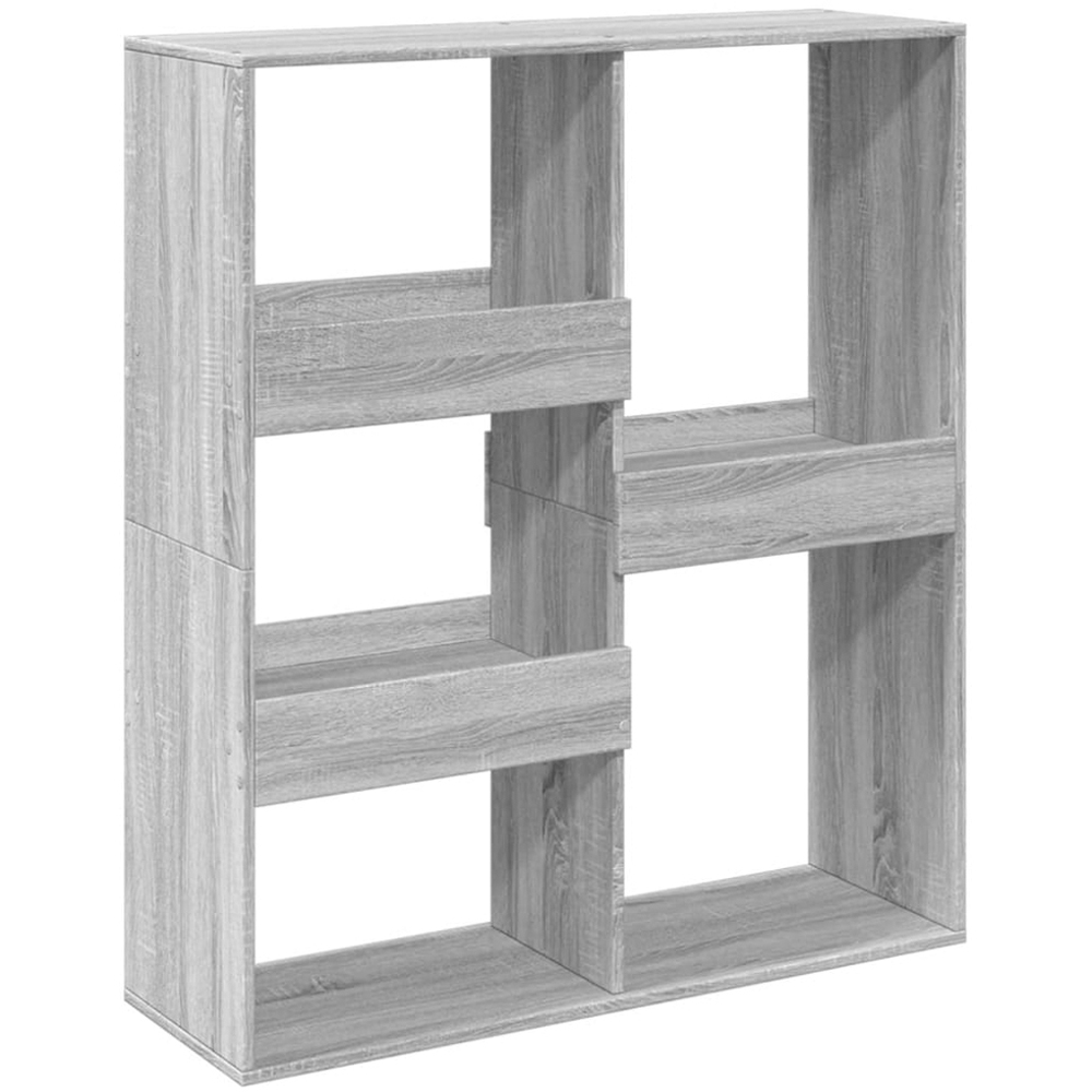 vidaXL 5 Shelf Grey Sonoma Oak Bookcase Image 2