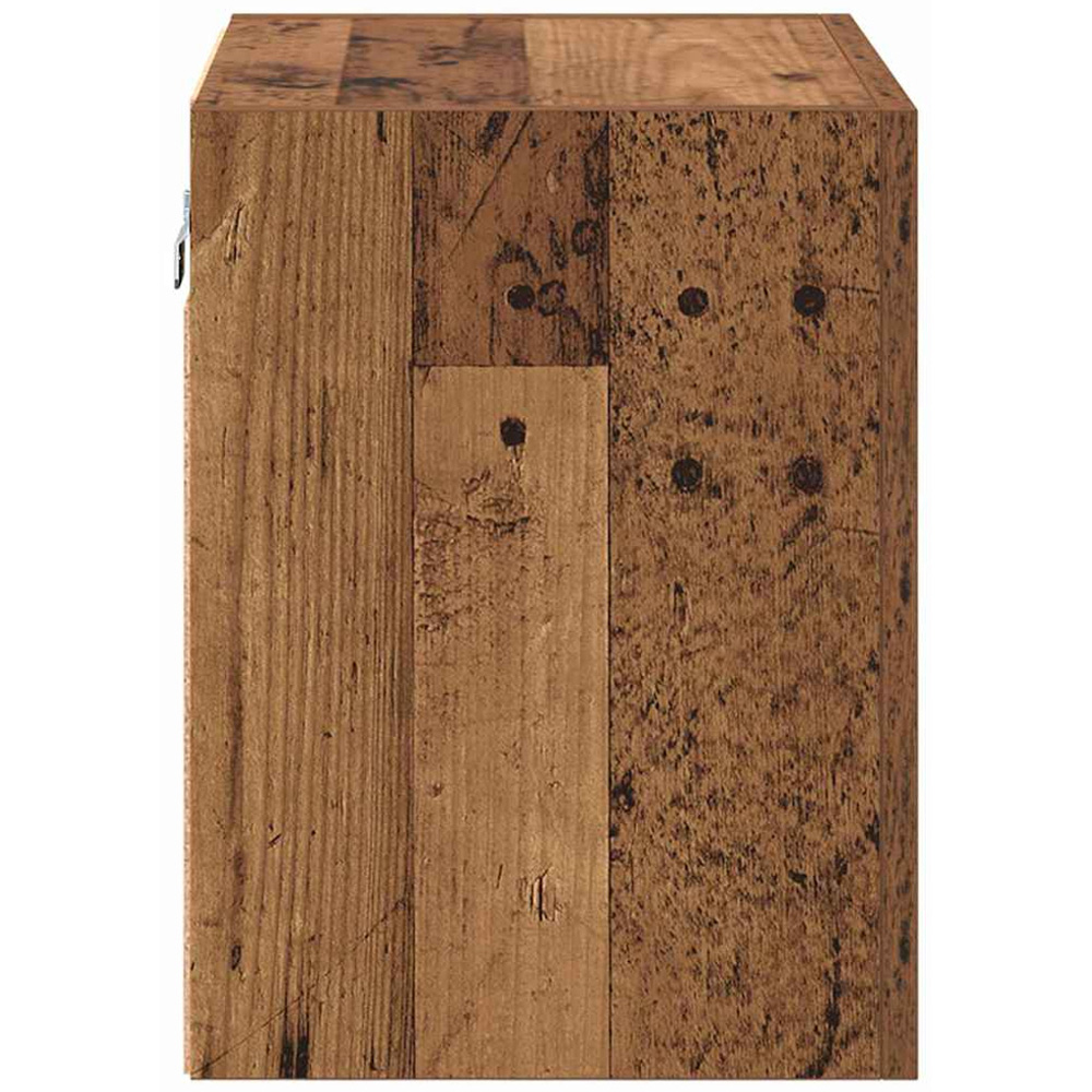 vidaXL Single Door Old Wood Wall Mounted Square TV Cabinet Image 7