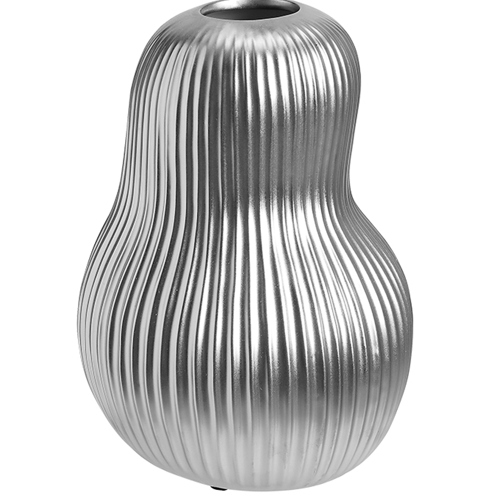 Living and Home Silver Artistic Gourd Flower Vase Image 1