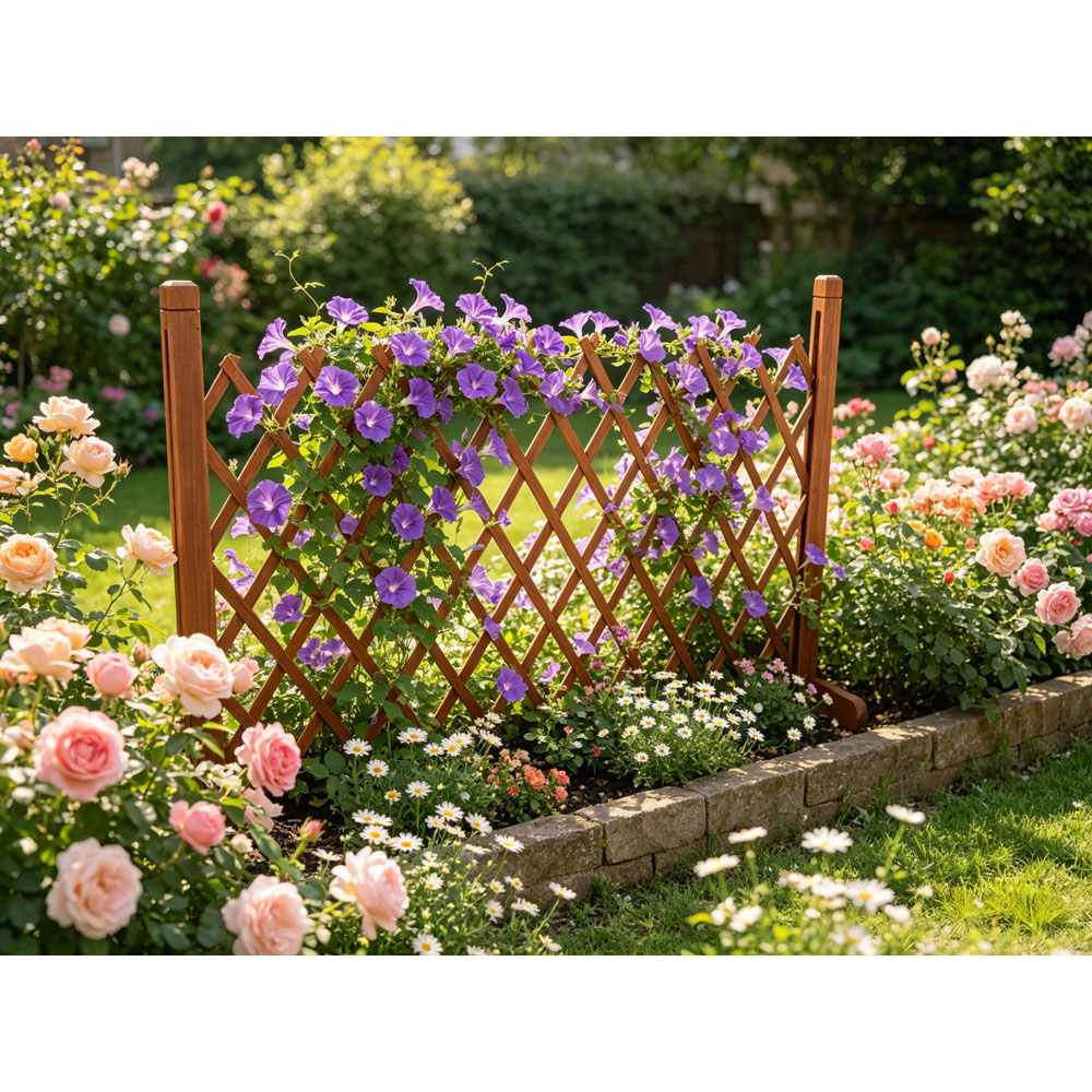 Avilo 3 x 5ft Solid Fir Wood Expanding Garden Trellis Fence Panel Image 5