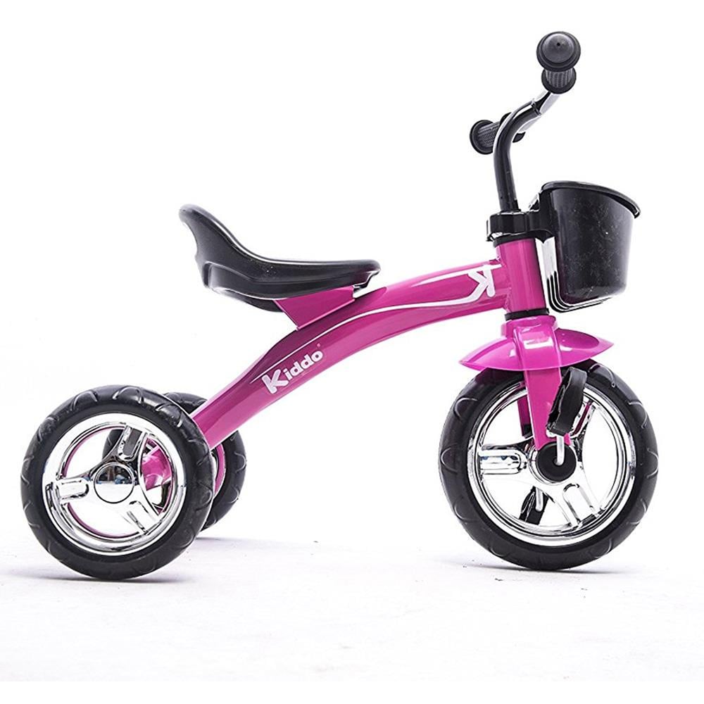 Kiddo Trike 3 Wheel Children's Tricycle Metal Frame - Pink Image 2
