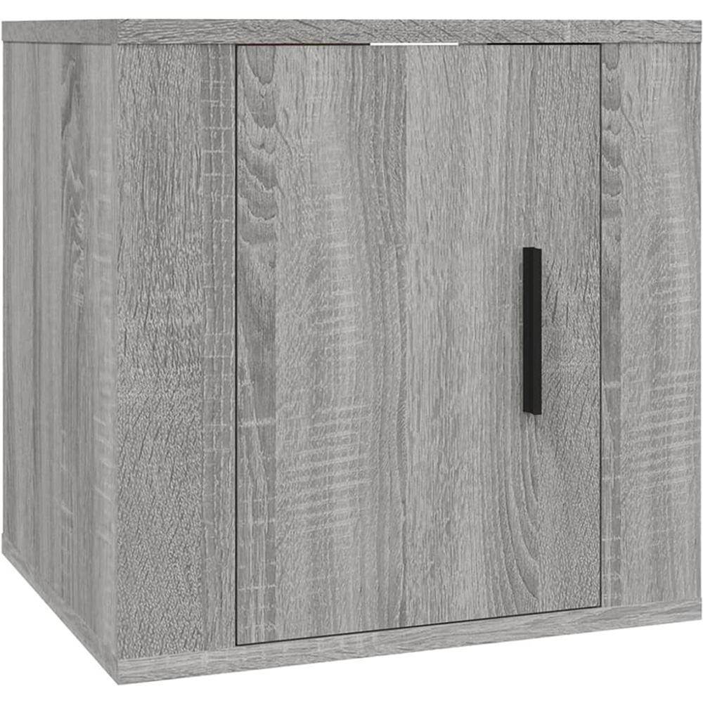vidaXL Single Door Grey Sonoma Wall Mounted TV Cabinet Image 2