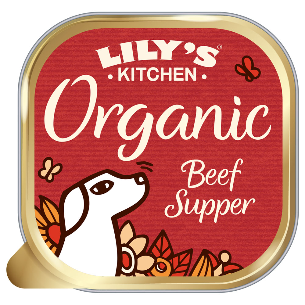 Lily's Kitchen Organic Beef Supper Wet Dog Food 150g Image 1