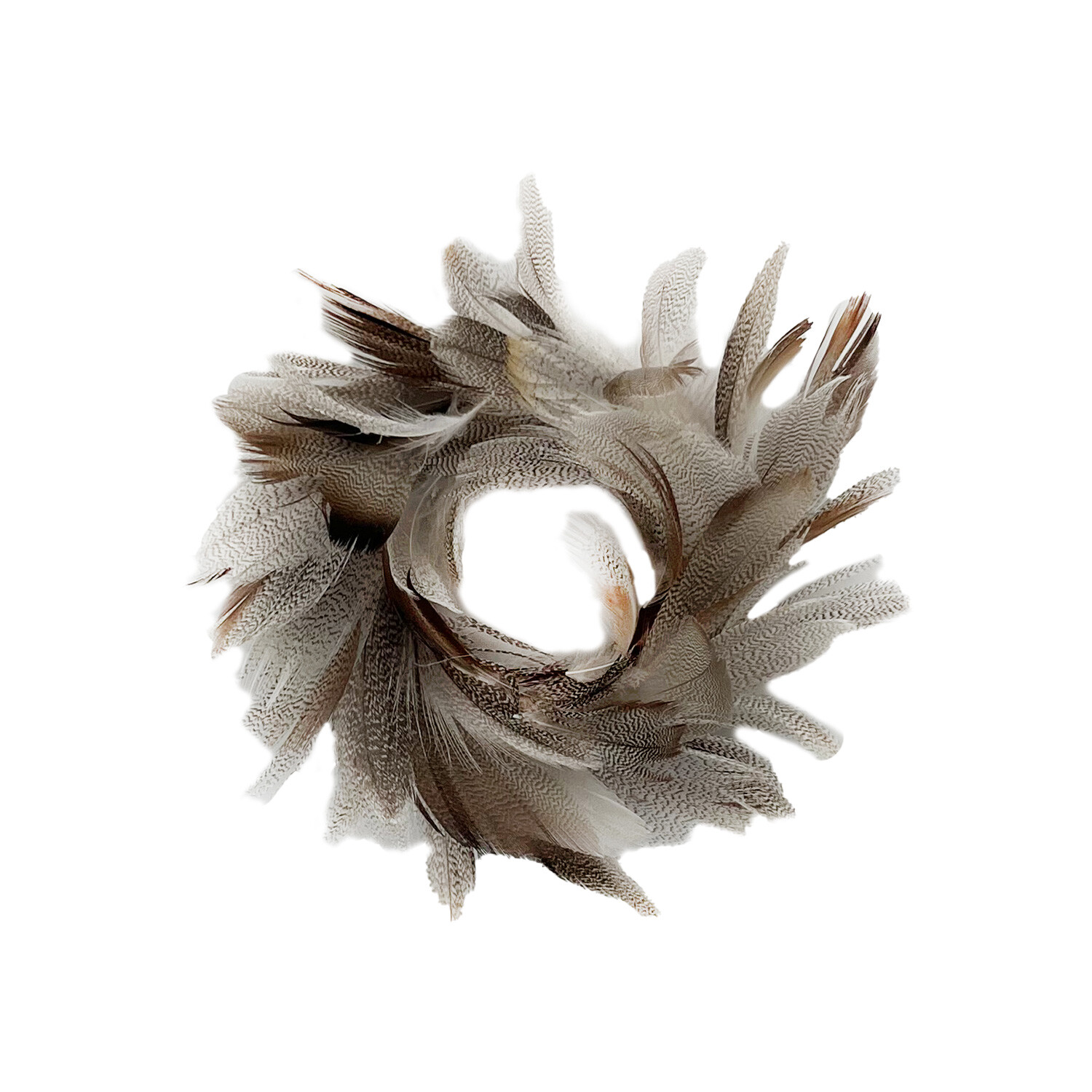 Hanging Feather Wreath - Brown Image