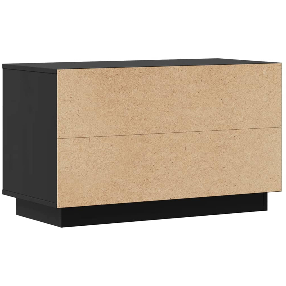 vidaXL Single Door Single Shelf Black Solid Pine Wood TV Cabinet Image 7