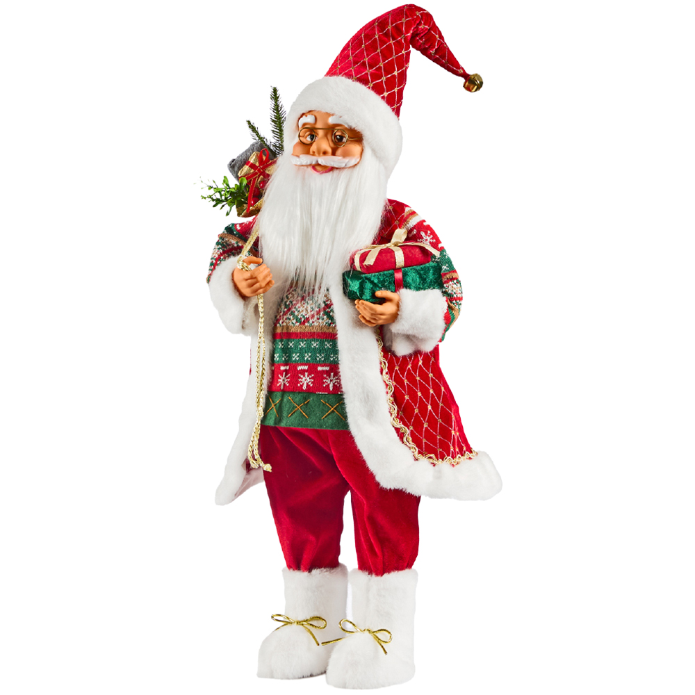 The Christmas Workshop Standing Santa Claus Decoration with Gift Sack 3.2ft Image 1