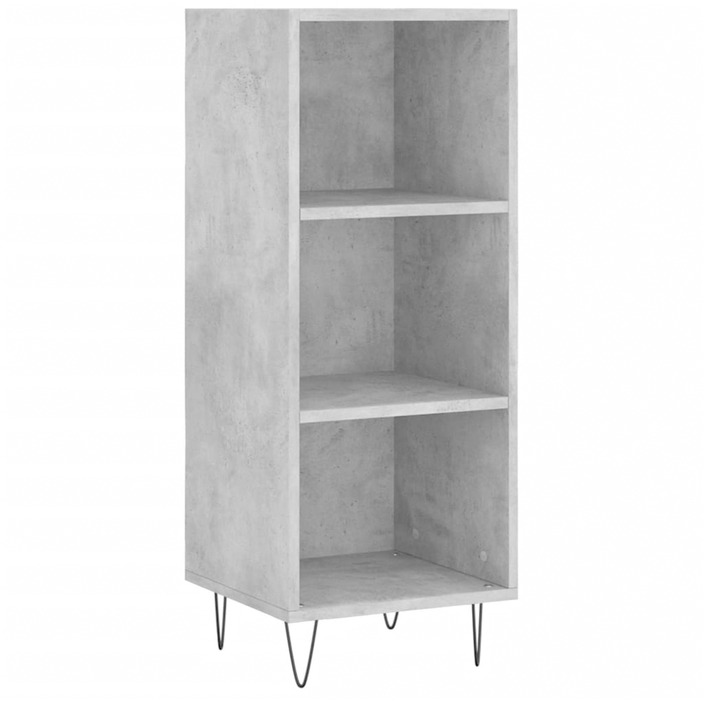 vidaXL Single Door 3 Shelf Concrete Grey Highboard Image 5