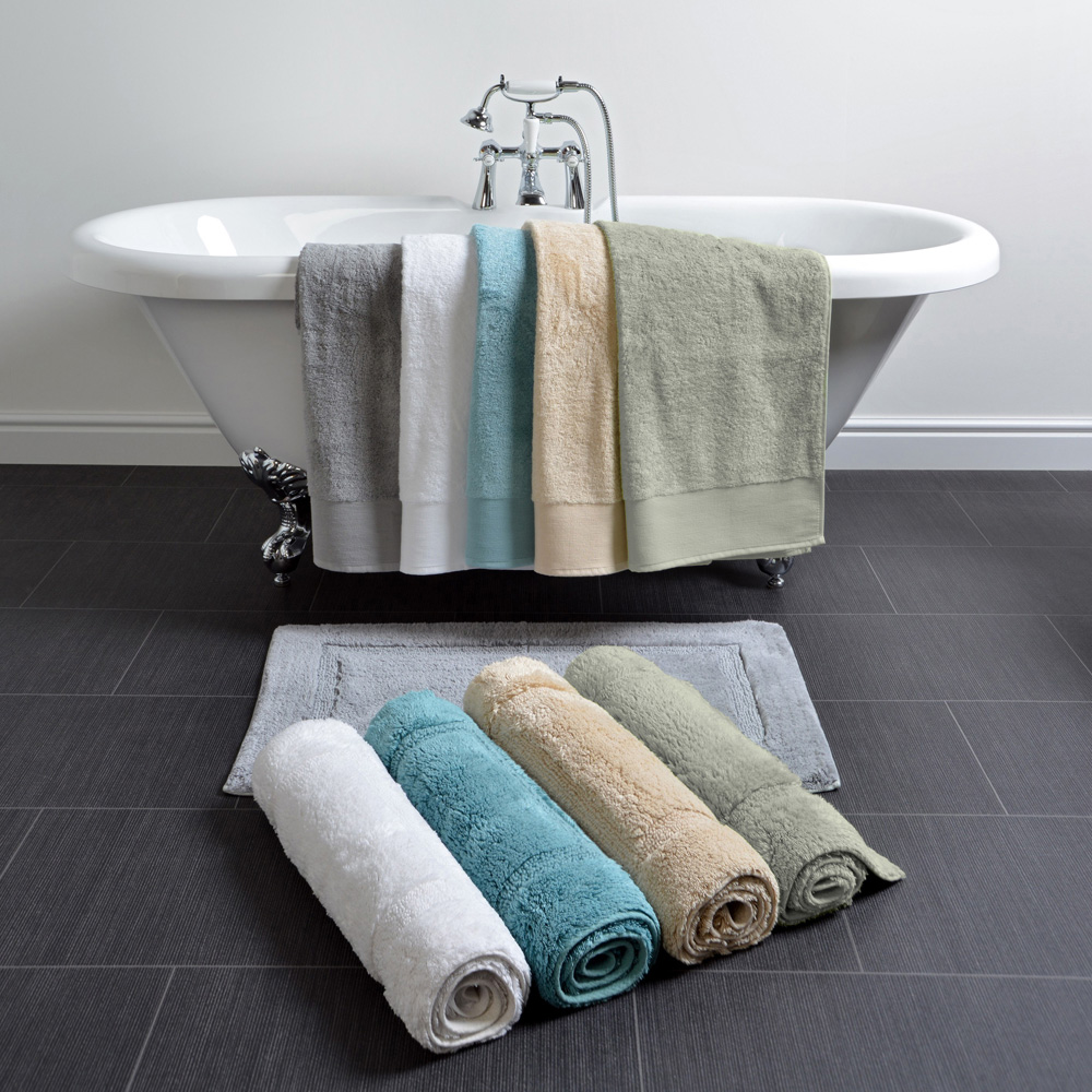 Allure Bath Fashions Marlborough Sage Green Bamboo Cotton Non-Slip Bath Mat 50 x 80cm Image 5