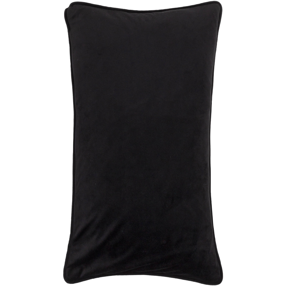 Furn Celestial Stories Embroidered Linen and Black Velvet Cushion 30 x 50cm Image 3