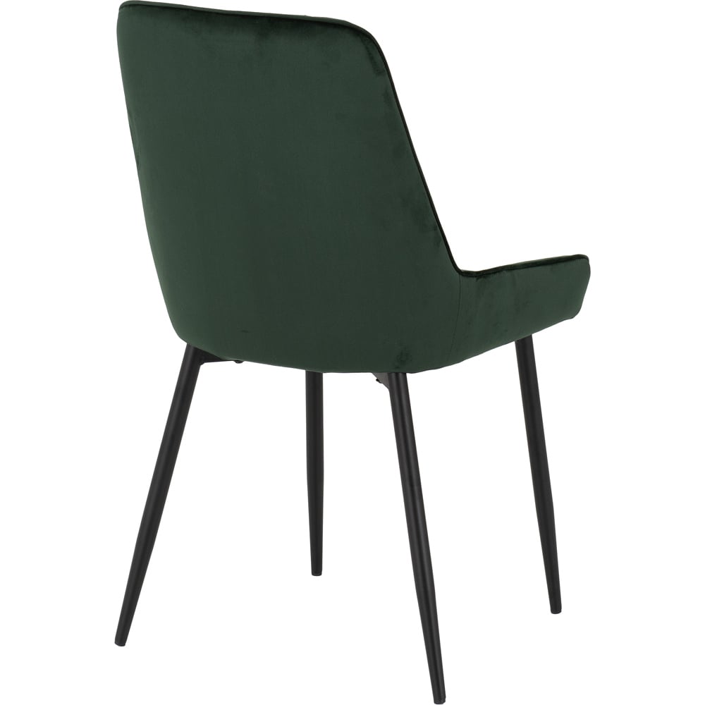 Seconique Avery Set of 2 Emerald Green Velvet Dining Chair Image 5